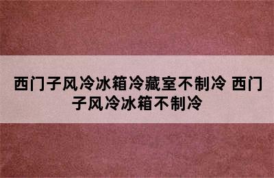 西门子风冷冰箱冷藏室不制冷 西门子风冷冰箱不制冷